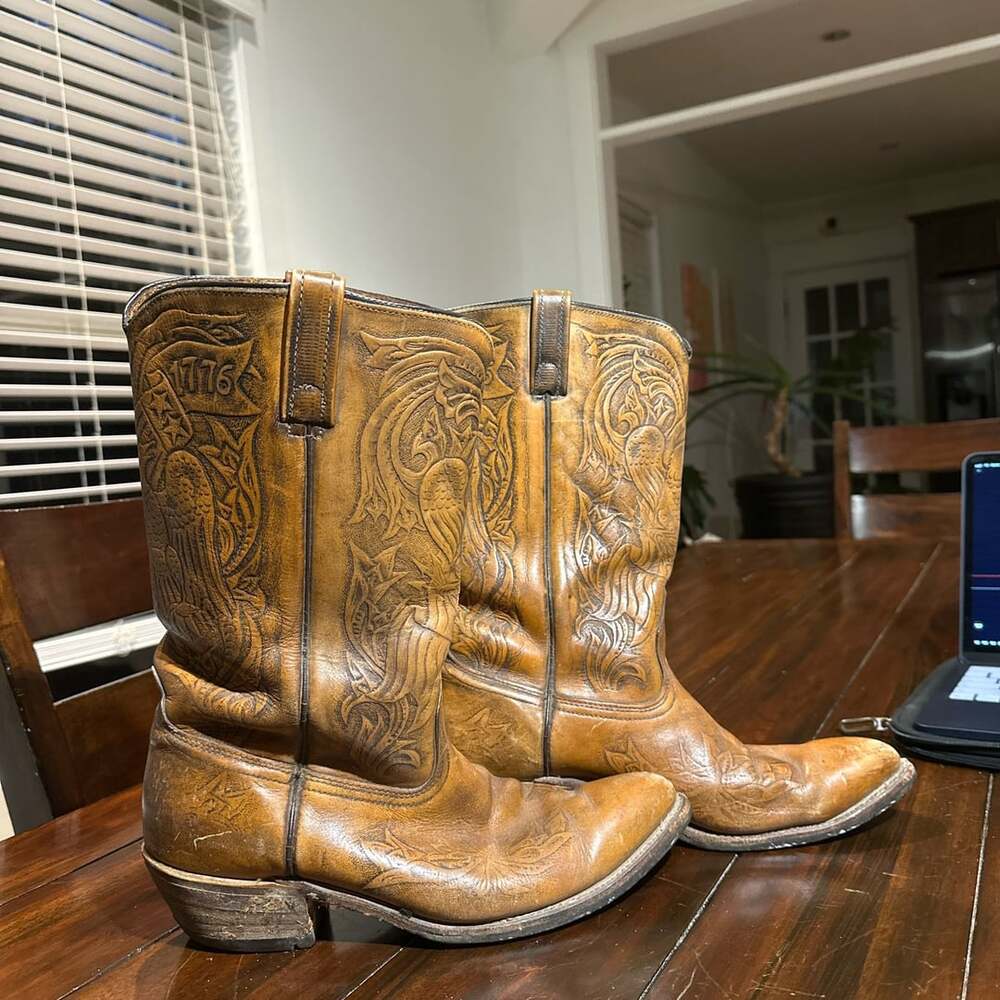 Vintage 1976 Acme Bicentennial Eagle Cowboy Boots